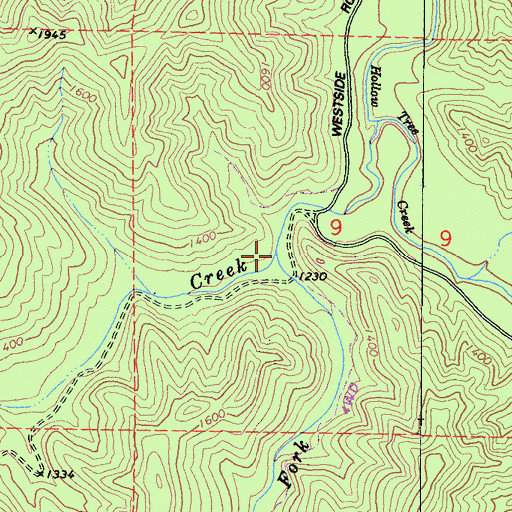 Topographic Map of South Fork Redwood Creek, CA
