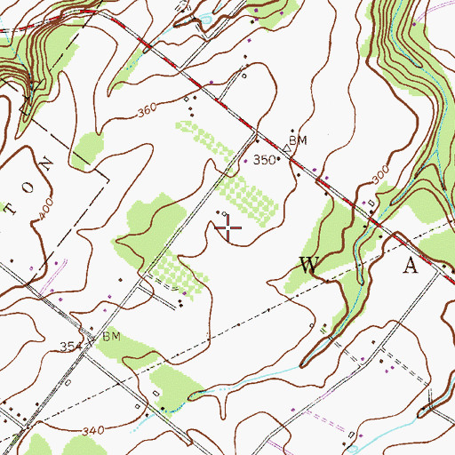 Topographic Map of Warwick Township Public Works Building, PA
