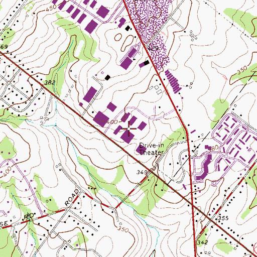 Topographic Map of Welsh Valley Industrial Park, PA