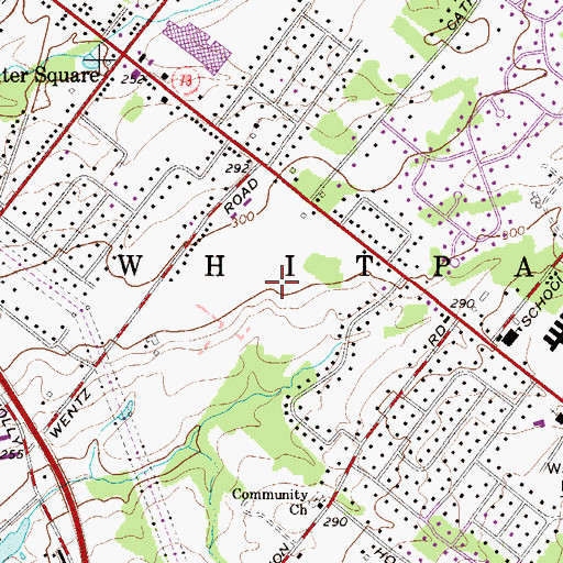 Topographic Map of Wentz Run Park, PA