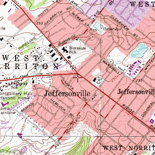 Topographic Map of West Norriton Ambulance, PA