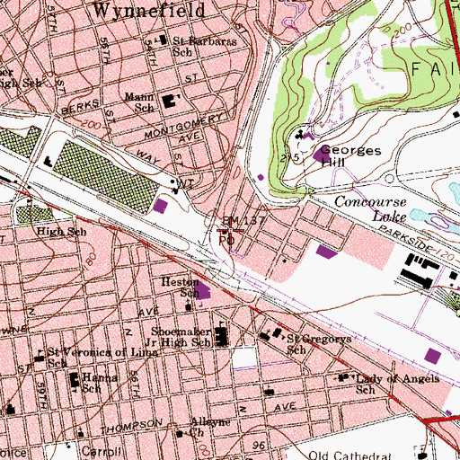 Topographic Map of West Park Post Office, PA