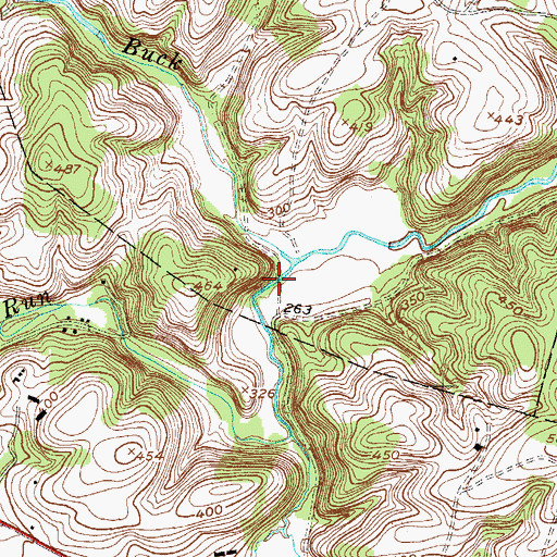 Topographic Map of Speakman Number 1 Covered Bridge, PA