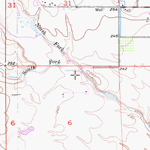 Topographic Map of South Fork Walker Creek, CA