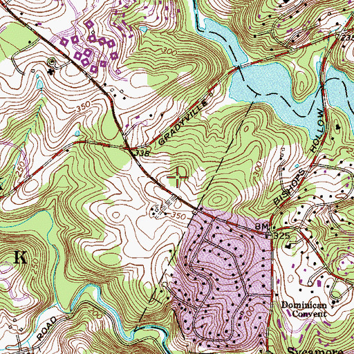 Topographic Map of Springton Chase, PA