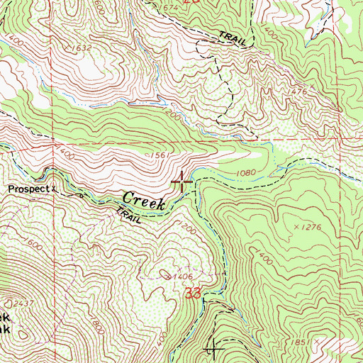 Topographic Map of South Fork Willow Creek, CA