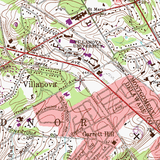 Topographic Map of Stadium Station, PA