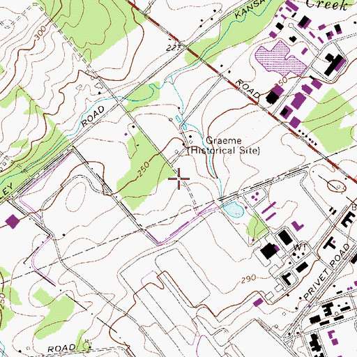 Topographic Map of Strawbridge Park, PA