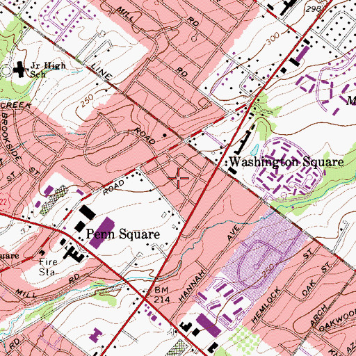 Topographic Map of Stuarts Keep, PA