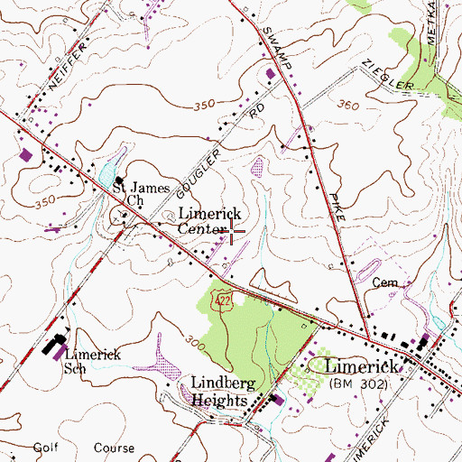 Topographic Map of Summer Chase, PA