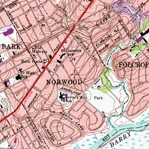Topographic Map of Summits Edge, PA