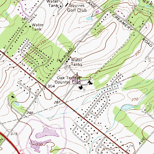 Topographic Map of Talamore, PA
