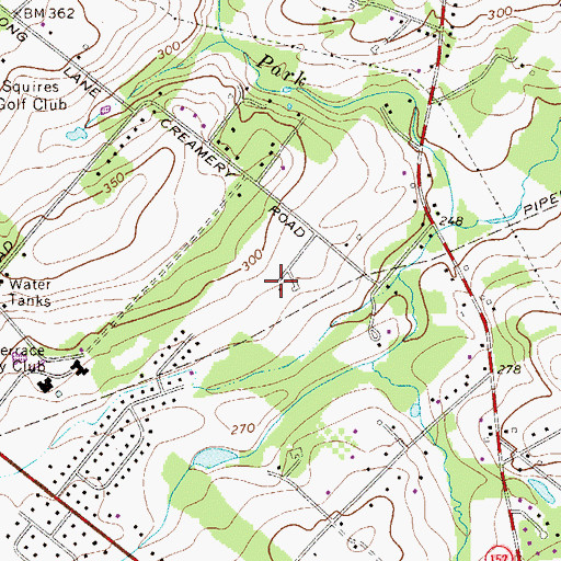 Topographic Map of Talamore at Oak Terrace, PA