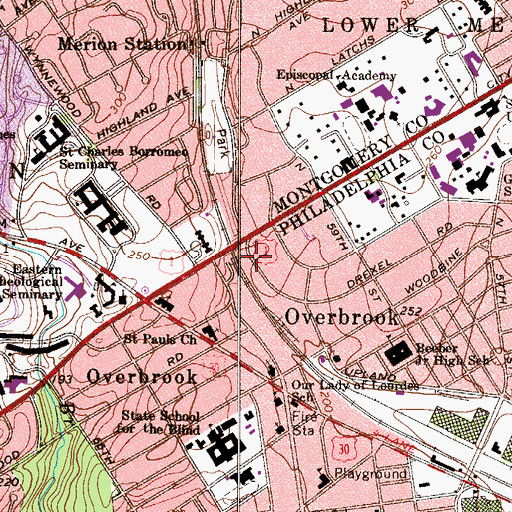 Topographic Map of Talmud Yeshiva of Pennsylvania, PA