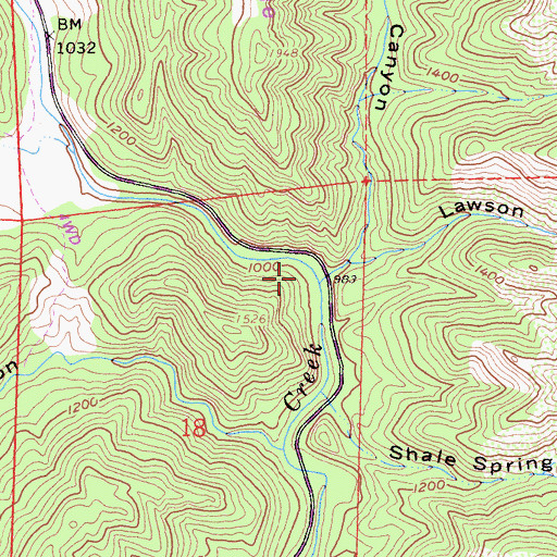 Topographic Map of South Jackson Canyon, CA