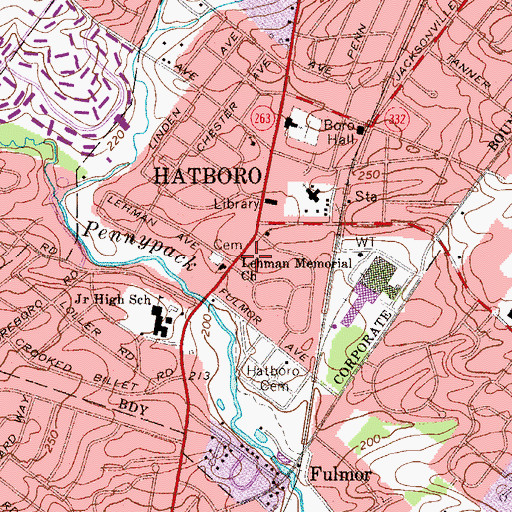 Topographic Map of The Doctor's Museum, PA