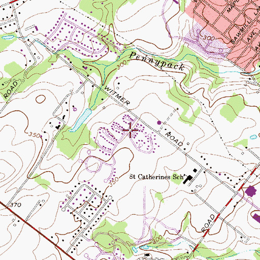 Topographic Map of The Meadows of Horsham Towne, PA