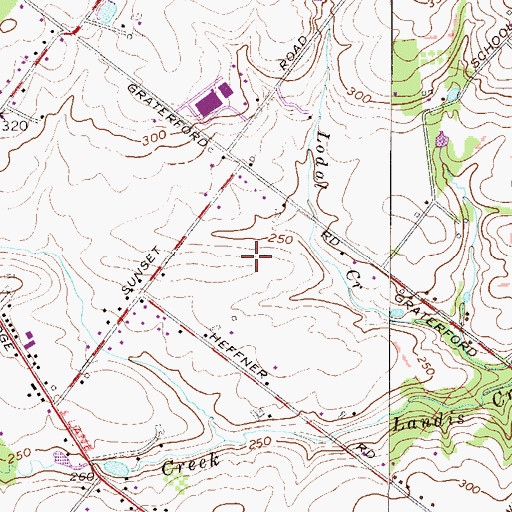 Topographic Map of Winnie Tract, PA