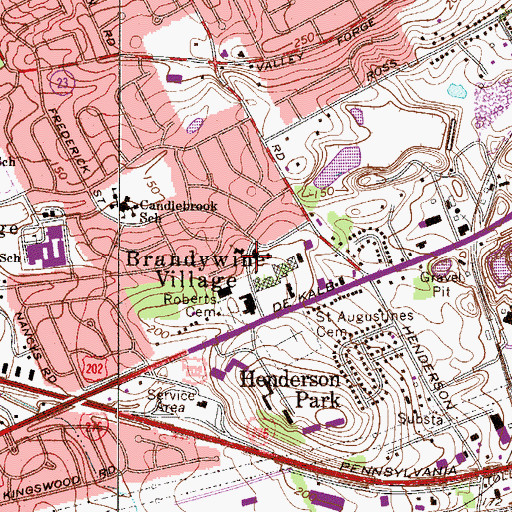 Topographic Map of Wolfsohn Memorial Library, PA