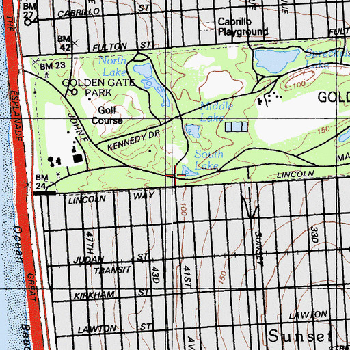 Topographic Map of South Lake, CA
