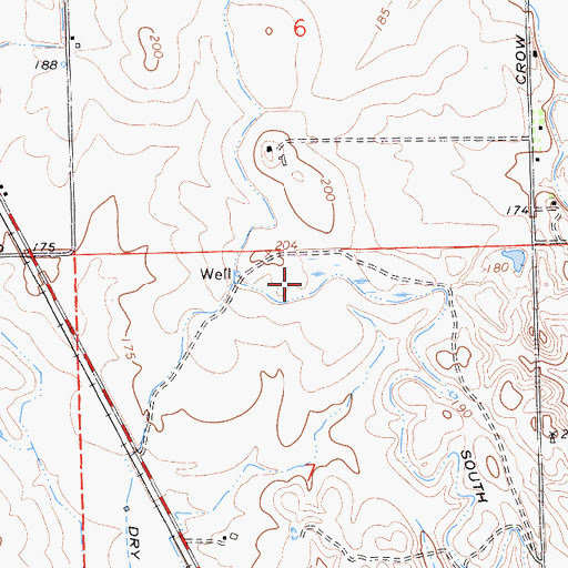 Topographic Map of South Lateral, CA