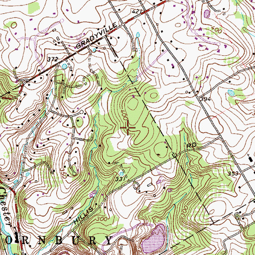 Topographic Map of Woods at Sweetwater, PA