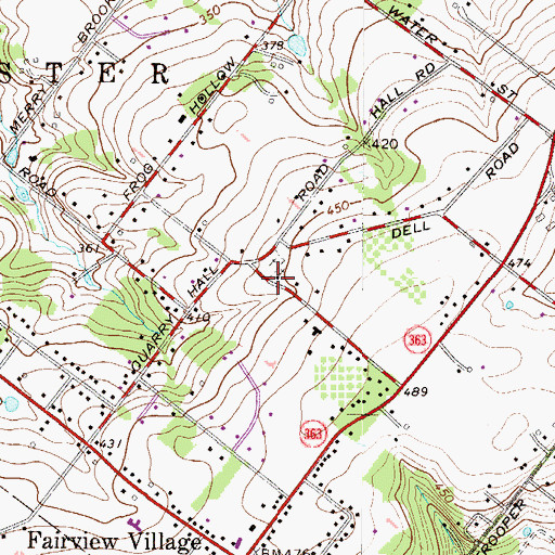 Topographic Map of Worcester Mennonite Church, PA