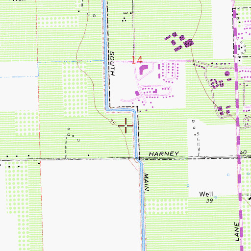 Topographic Map of South Main Canal, CA