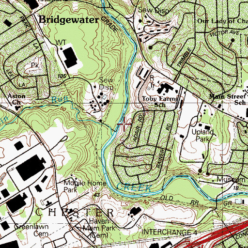 Topographic Map of Worrilow Park, PA