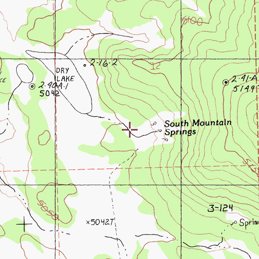 Topographic Map of South Mountain Springs, CA