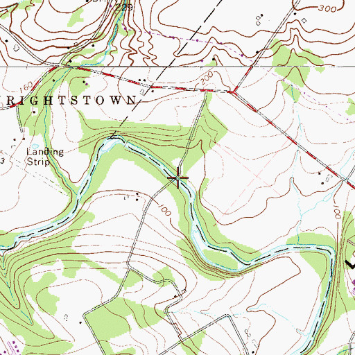 Topographic Map of Schoefield Ford Covered Bridge, PA