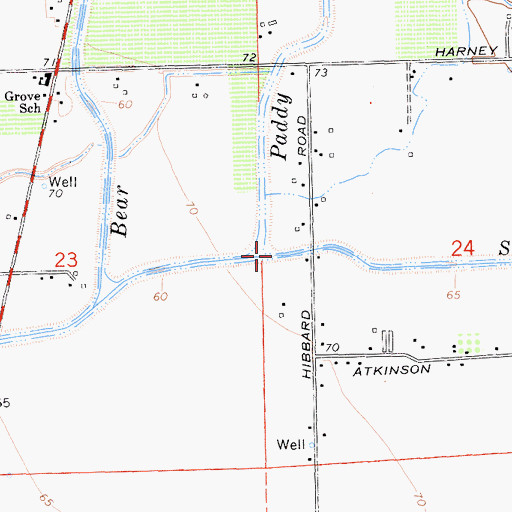 Topographic Map of South Paddy Creek, CA