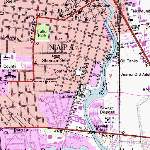 Topographic Map of South Park, CA