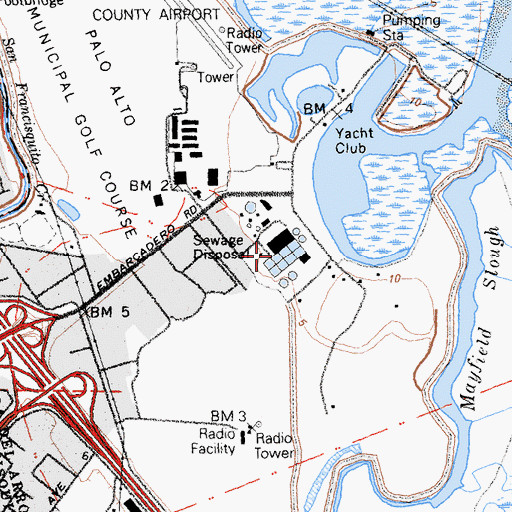 Topographic Map of Regional Water Quality Control Plant, CA