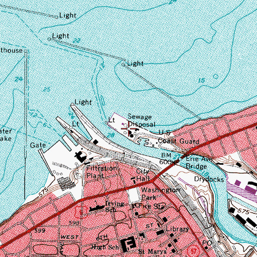 Topographic Map of Black River Wastewater Treatment Plant, OH