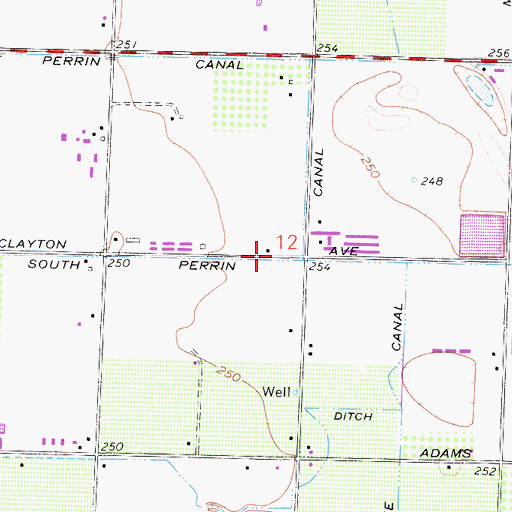 Topographic Map of South Perrin Canal, CA