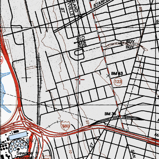 Topographic Map of Pixar Studios, CA