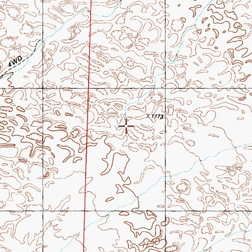Topographic Map of Cactus Plain, AZ