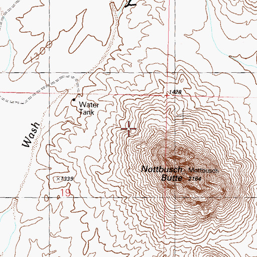 Topographic Map of Collins Mine, AZ