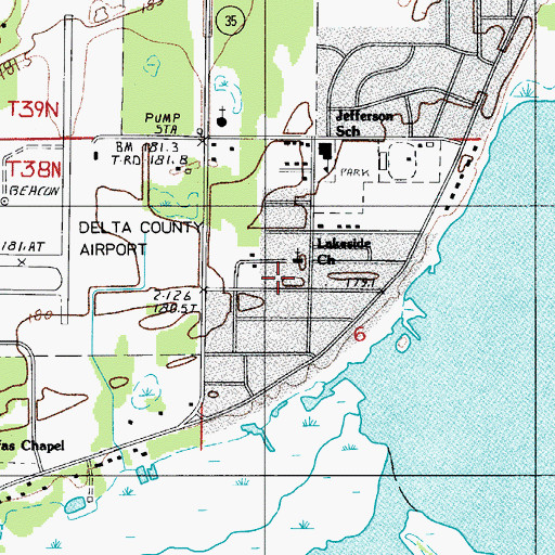 Topographic Map of Tot Lot, MI