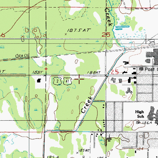Topographic Map of Frenius Medical Care, MI