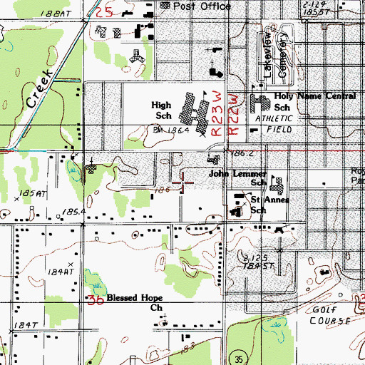 Topographic Map of Doctors Park, MI