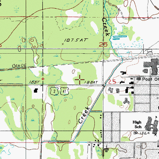 Topographic Map of Bay Care Clinic, MI