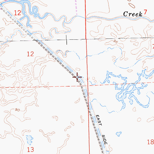 Topographic Map of South Slough, CA