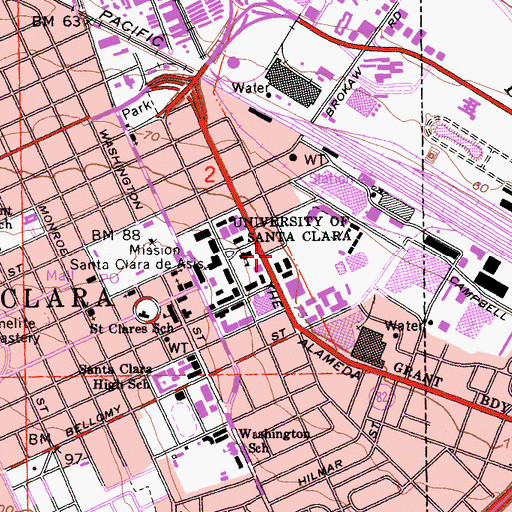 Topographic Map of Bannan Hall, CA