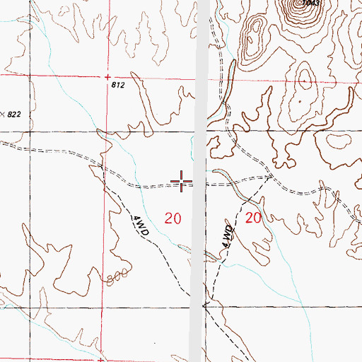 Topographic Map of Coyote Mine, AZ