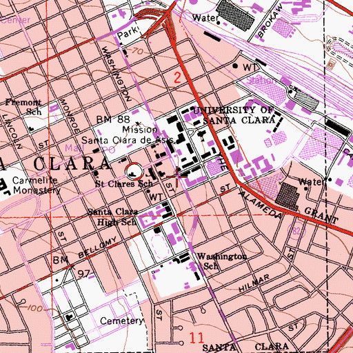 Topographic Map of Commons At Kennedy Mall, CA