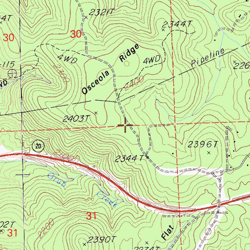 Topographic Map of South Star Mine, CA