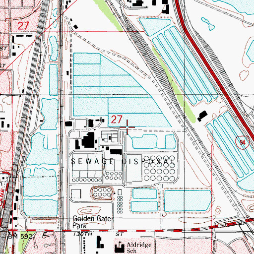 Topographic Map of Calumet Water Reclamation Plant, IL