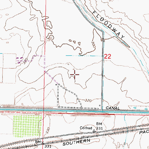 Topographic Map of DVR Airport (historical), AZ